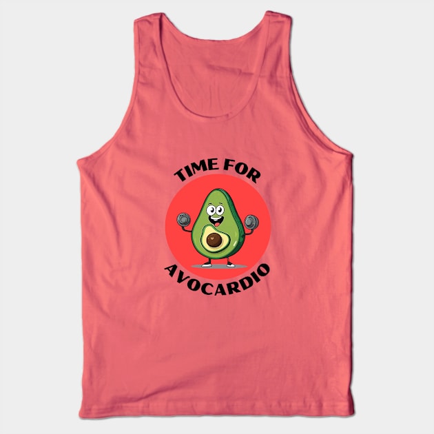 Time For Avocardio | Avocado Pun Tank Top by Allthingspunny